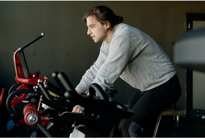 an exercise bike